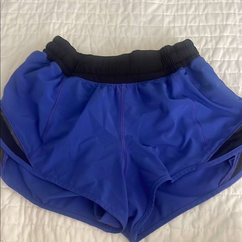 Lululemon Athletica Blue and Black Athletic Shorts